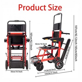 Samnuerly Escalier Grimpeur Fauteuil Roulant Pliant Léger Électrique Monte-Escalier Chaise Réglable Dévacuation Escalier Cha