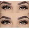 10 paires de faux cils naturels 3D False Eyelashes 3D faux cils 100% à la main court doux réutilisable cils pour les yeux b