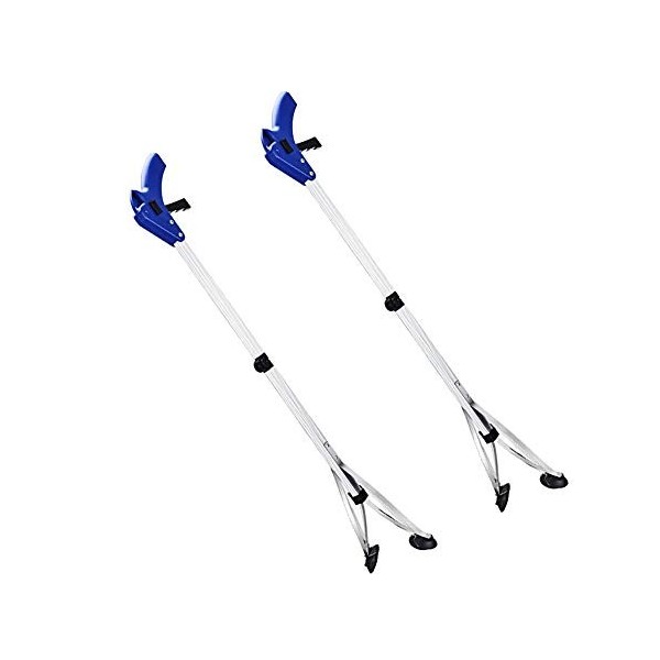 Lot de 2 ramasseurs de litière pour personnes handicapées, personnes âgées, ramassage de déchets, outils pliables pour attrap