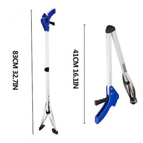 Lot de 2 ramasseurs de litière pour personnes handicapées, personnes âgées, ramassage de déchets, outils pliables pour attrap