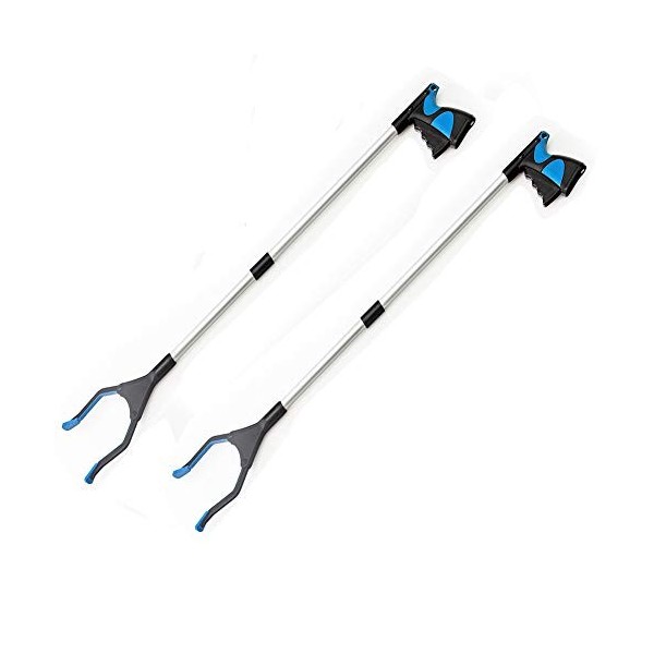 Velidy Lot de 2 pinces de préhension pliables - 81 cm - Bras extra long rotatif - Outil daide à la préhension - Légères et p