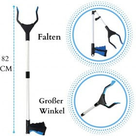 DTnewsun Pince de préhension pliable rotative à 360° pour personnes âgées, en alliage daluminium de 82 cm de long, pour rama