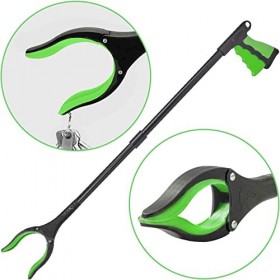 Luxet - Lot de 2 pinces de préhension pliables - 81,3 cm de long - Pointe magnétique solide - Légères - Pour personnes âgées 