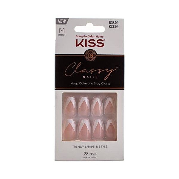 Kiss Classy Nails Lot de 2 robes en soie 28 fils Longueur moyenne