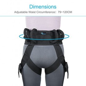REAQER Ceinture de transfert avec passants de jambe Ceinture avec boucle poignées sécurisé en métal pour déplacer les patient