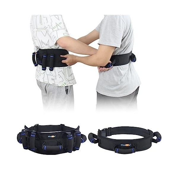 KkaFFe Ceinture de gait avec poignées, ceinture de transfert pour personnes âgées, ceintures de guise pour patients, ceinture