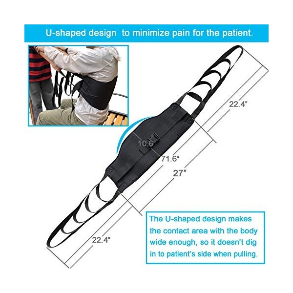 Ceinture de transfert pour personnes âgées handicapées et alitées, support dallaitement, sangle de transport portable pour d