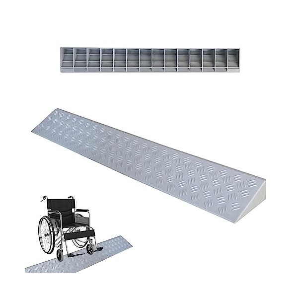 Rampe de Seuil Antidérapante pour Fauteuil Roulant, Rampes de Seuil de Mobilité pour Sscooter pour Porte Intérieure ou Extéri