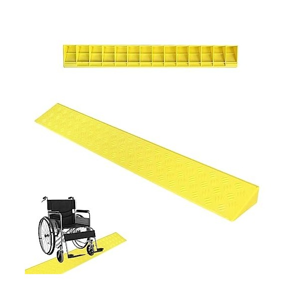 Rampe de Seuil Antidérapante pour Fauteuil Roulant, Rampes de Seuil de Mobilité pour Sscooter pour Porte Intérieure ou Extéri