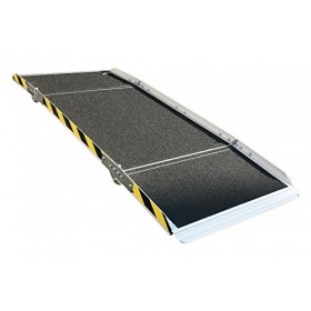 Rampe en aluminium pour fauteuil roulant - Pliable en 3 positions - 180 cm