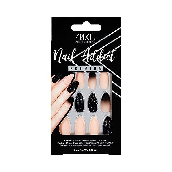 Ardell Nail Addict Artificial Nail Set, Metallic Lilac Pearl