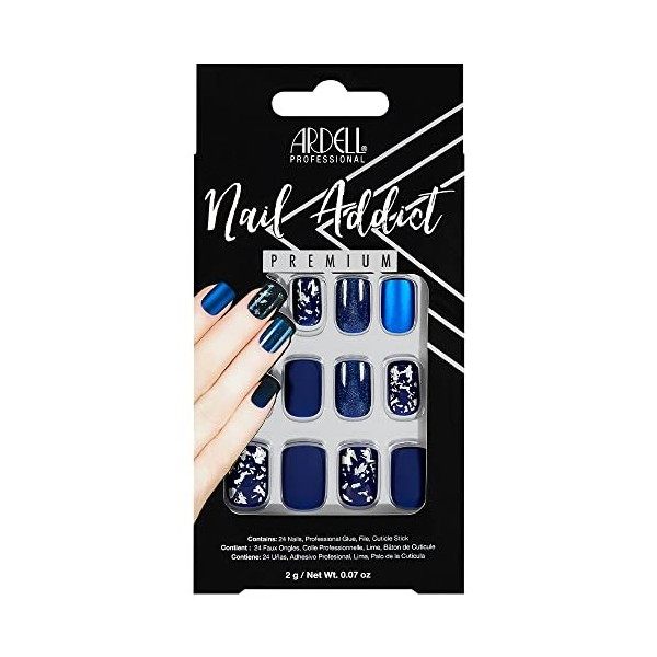 Ardell Nail Addict Artificial Nail Set, Metallic Lilac Pearl