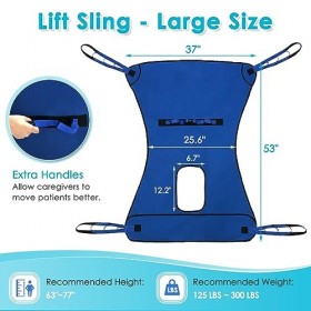 Grande sangle de toilette en maille pour la douche ou la maison, avec support pour la tête, pour personnes souffrant dhandic