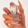 Sethexy Longue Brillant Faux ongle Briller Ballerine Orange Faux ongles Cercueil Bling Appuyez sur les ongles 20 pièces Acryl