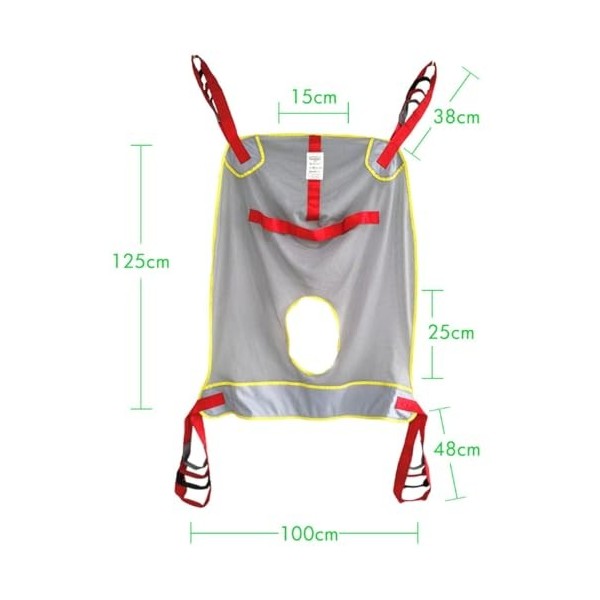 Toileting Sling Sangle Patient Lifter Équipement dascenseur Élingue De Jambe Divisée Grande Sangle De Toilette en Maille Har