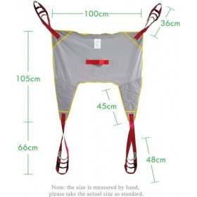 Élingue pour Lève-Patient, Élingue De Jambe Divisée Tout Le Corps Harnais De Soulèvement Grande Sangle De Toilette en Maille 