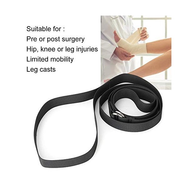 Leg Lifter Strap, Long Leg Lifter, Nylon Leg Lifter Strap with Foot Strip Mobility Aids Disabilityly Seniors for Car, Bed, Co
