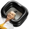 Lavabo Portable, Bac a shampoing domicile, Bac Pour Laver les Cheveux, Bassin Gonflable pour Laver Les Cheveux, Bassin de lit