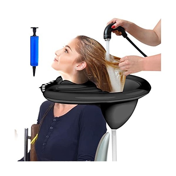 Lavabo portable gonflable en PVC pour laver les cheveux pour femmes enceintes handicapées, enfants, personnes âgées au lit et