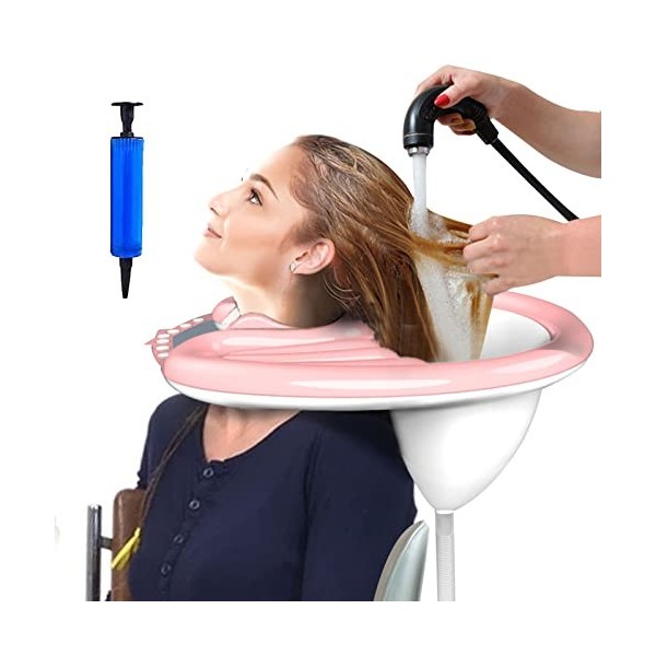 Lavabo portable gonflable en PVC pour laver les cheveux pour femmes enceintes handicapées, enfants, personnes âgées au lit et