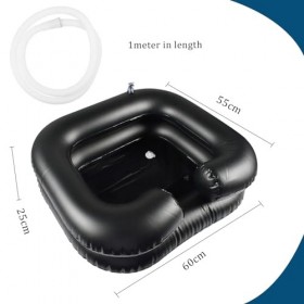 Lavabo à Cheveux Gonflable Lavabo Gonflable Portable pour chevet, Bac lavage cheveux domicile, bac shampoing domicile, pour P