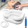 Lavabo gonflable pour les cheveux, Douche de chevet portable avec tube de drainage, Bassin pour shampoing et revitalisant, La