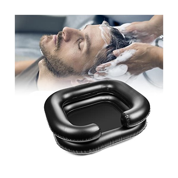 Lavabo gonflable Kamanan en PVC - Lavabo portable - Pour le lavage des cheveux au lit, le lavabo pour les personnes alitées, 