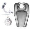 Lavabo Portable Gonflable, DOYUKY Lave-Cheveux Gonflable en Pvc avec une Pomme de Douche + une Brosse le Shampooing, Douchett