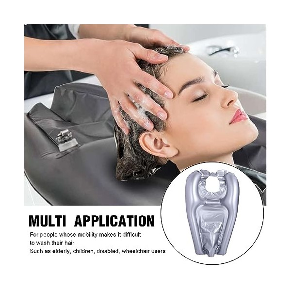 Lavabo gonflable pour cheveux, évier mobile pour laver les cheveux pour alité,bol de shampoing portable pour patient alité ha