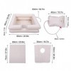 Kit de Bassin de Shampoing Gonflable au Chevet, Plateau de Lavage des Cheveux pour Lit Facile pour Personnes Handicapées et â