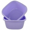 Jekiyo Lot de 2 vasques en plastique Violet 16 l