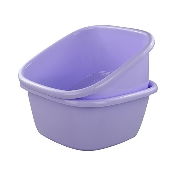 Jekiyo Lot de 2 vasques en plastique Violet 16 l