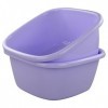 Jekiyo Lot de 2 vasques en plastique Violet 16 l