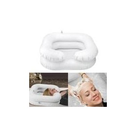 TGUS Lavabo à shampooing gonflable portable avec deux chambres gonflables, utilisé pour laver les cheveux au lit pour les per
