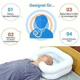 HINATAA Lavabo gonflable pour les personnes alitées, lavage des cheveux au lit, bassin de shampooing gonflable, salon mobile 