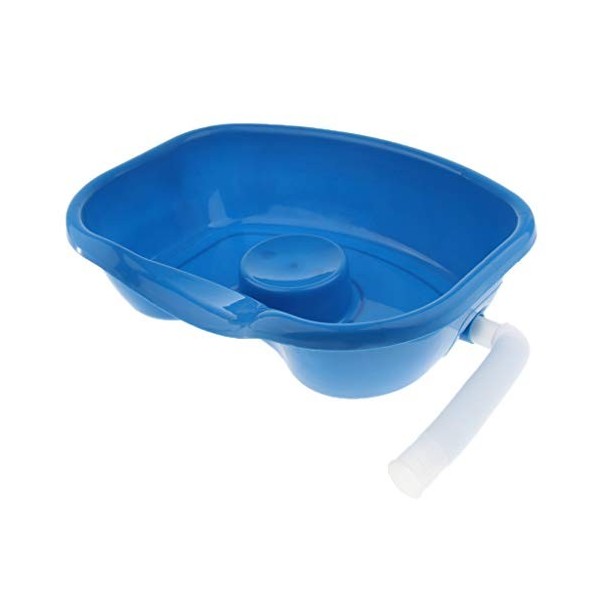 Sharplace Bassine de shampooing pour lit dallaitement Bleu Plateau de shampooing pour personnes handicapées, personnes âgées