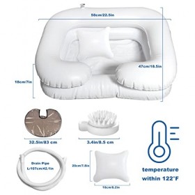 ULEMONDEE Lot de 4 lavabos mobiles pour personnes alitées