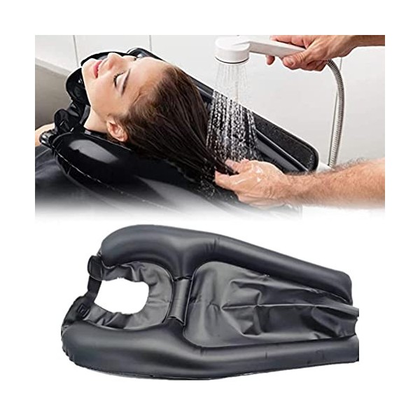 Tianbi Bassin à shampooing gonflable en PVC - Portable - Gonfle et dégonfle rapidement - Pour femmes enceintes et personnes â