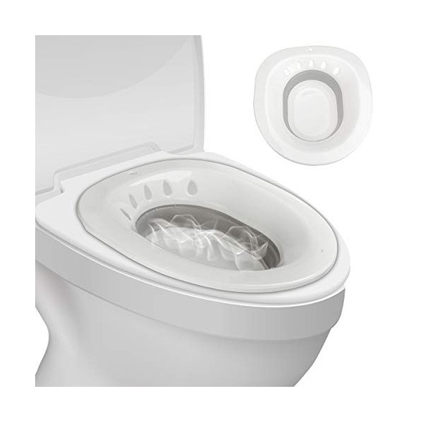 Tovee Bains de Si¨¨ge pour Toilettes, Bidet sur Toilette Pliable Bassin de Bain pour traitement des h¨¦morro?des, soins post-