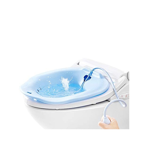 Bidet Portable pour Toilette,Bain de Siège pour Toilette Siège de Toilette Portable pour Traitement des Hémorroïdes et du Pér