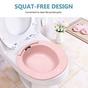 KALLORY Sitz Bath Toilet Perineal Trempage Baignoire Au-Dessus De La Toilette Périnée Bain De Trempage Hip Bath Tub Bassin Po