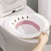 Sitz Baignoire pour toilettes, bidet pliable avec douchette pour traitement des hémorroïdes rose 