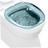 Baignoire Sitz pour les toilettes, hémorroïdes Hémorroïdes de bain Sitz bleu clair transparent bidet portable pour toilettes 