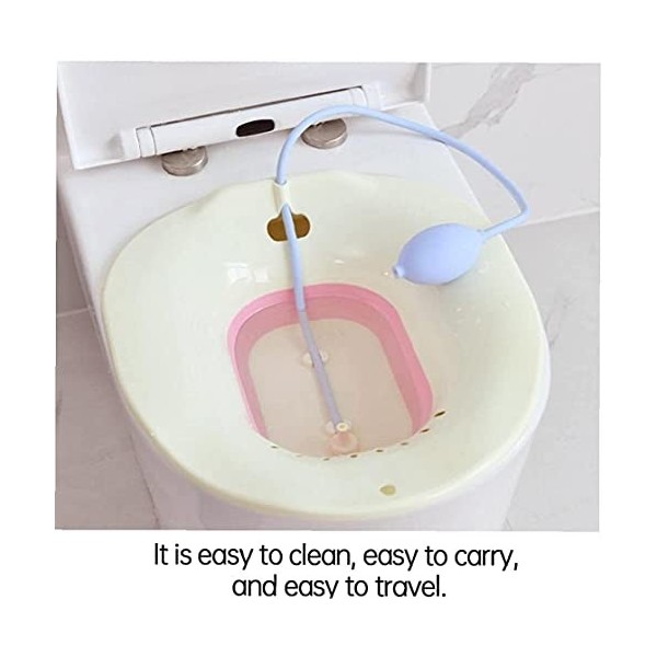 Toilette Bidet Toilette Sitz Bain Pliable Voyage Portable Femmes Enceintes Hémorroïdes Bidet Bassin Rose Durable and Nice