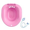 Oshhni Siège de Toilette pour Femmes âgées Bassin de Bain de siège Bidet Portable Bain de Hanche Baignoire Assise Robuste pou