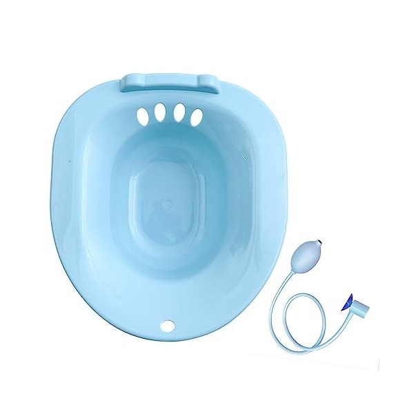 Oshhni Siège de Toilette pour Femmes âgées Bassin de Bain de siège Bidet Portable Bain de Hanche Baignoire Assise Robuste pou