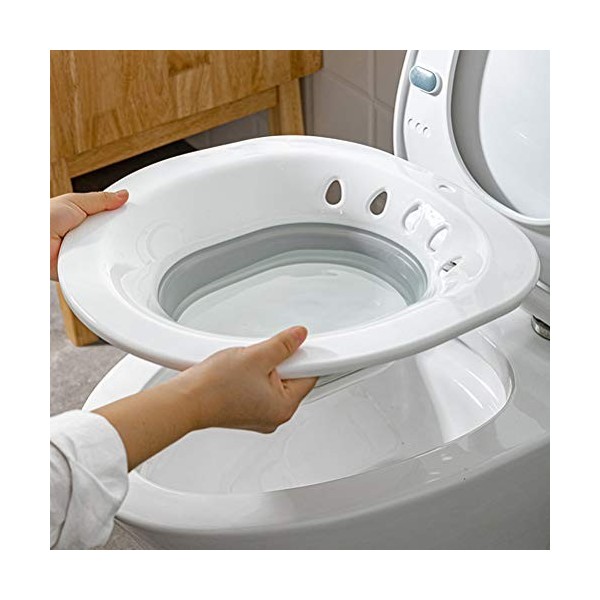 Sitz Bath Baignoire pliable Sitz pour toilettes Sitz Baignoire pour toilettes Emorroïdes Baignoire Sitz audessus de la toilet