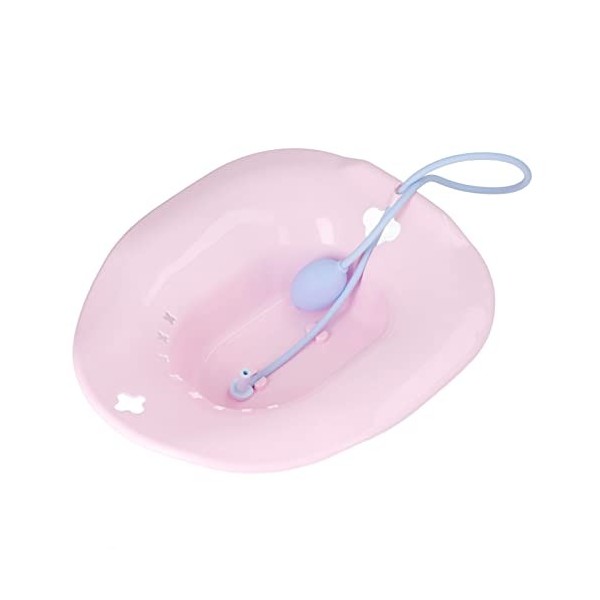 ARTOCT Baignoire de Siège pour Toilettes, Bassin de Bain de Siège Portable avec Chasse deau, Siège de Bain de Toilette Unive