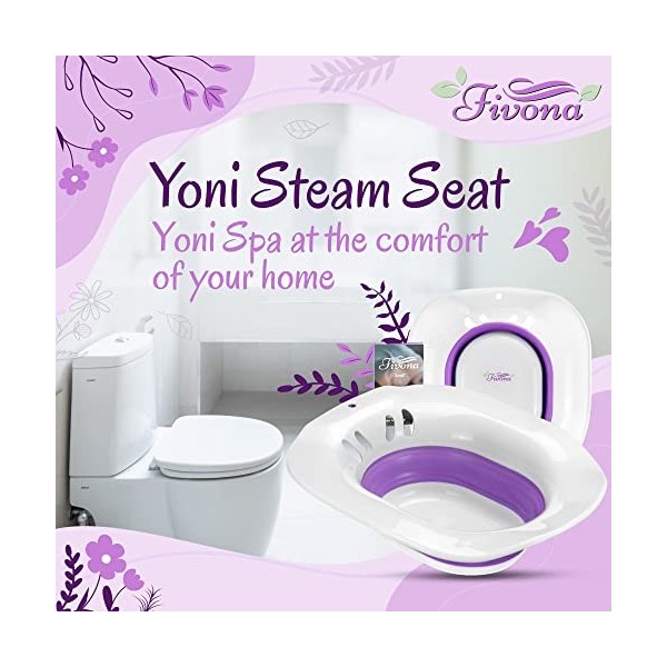 Fivona Siège de bain en V pour soins post-partum à tremper et à la vapeur - Siège extensible - Baignoire vapeur vaginale - Ba
