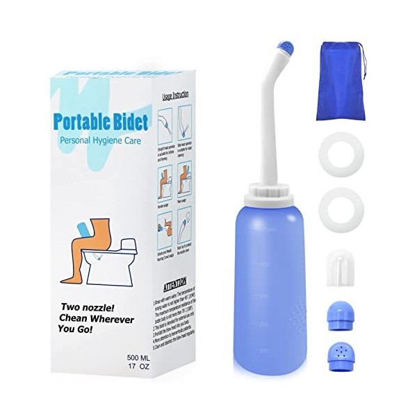 RUFCRIL Bidet de voyage portable avec sac de transport, matériau TPE pour une résistance aux hautes températures, essentiel p